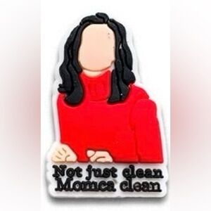 FRIENDS Not Just Clean Monica Clean Shoe Charm for Crocs Shoes or Bags - New